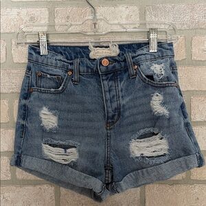 Altar’d State denim blue Jean button fly shirts size 1